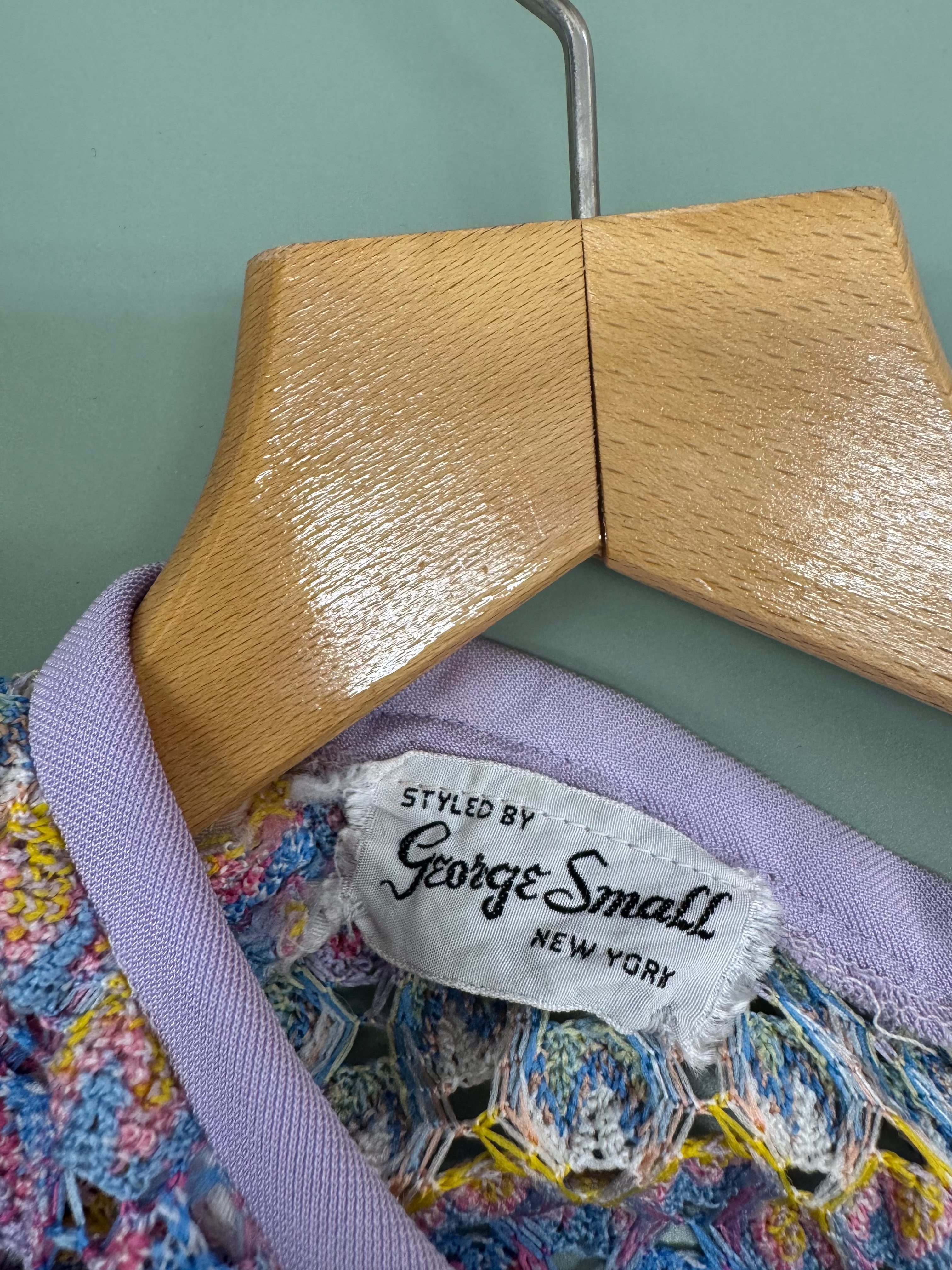 1960s Pastel Crochet Dress – Styled by George Small, New York