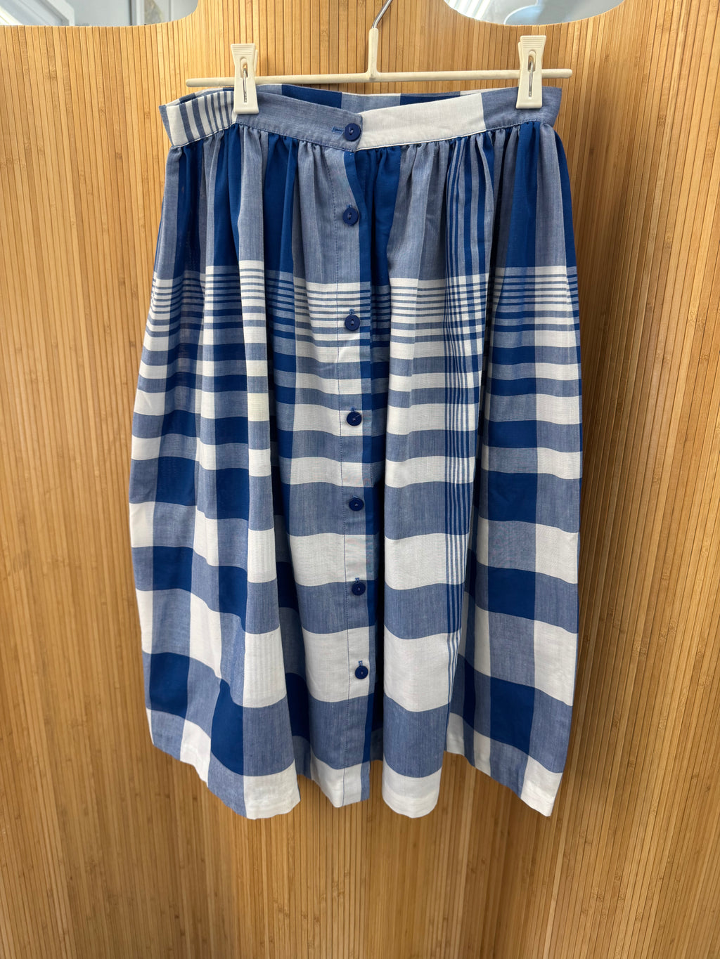Vintage Midi Skirt with Back Button Detail
