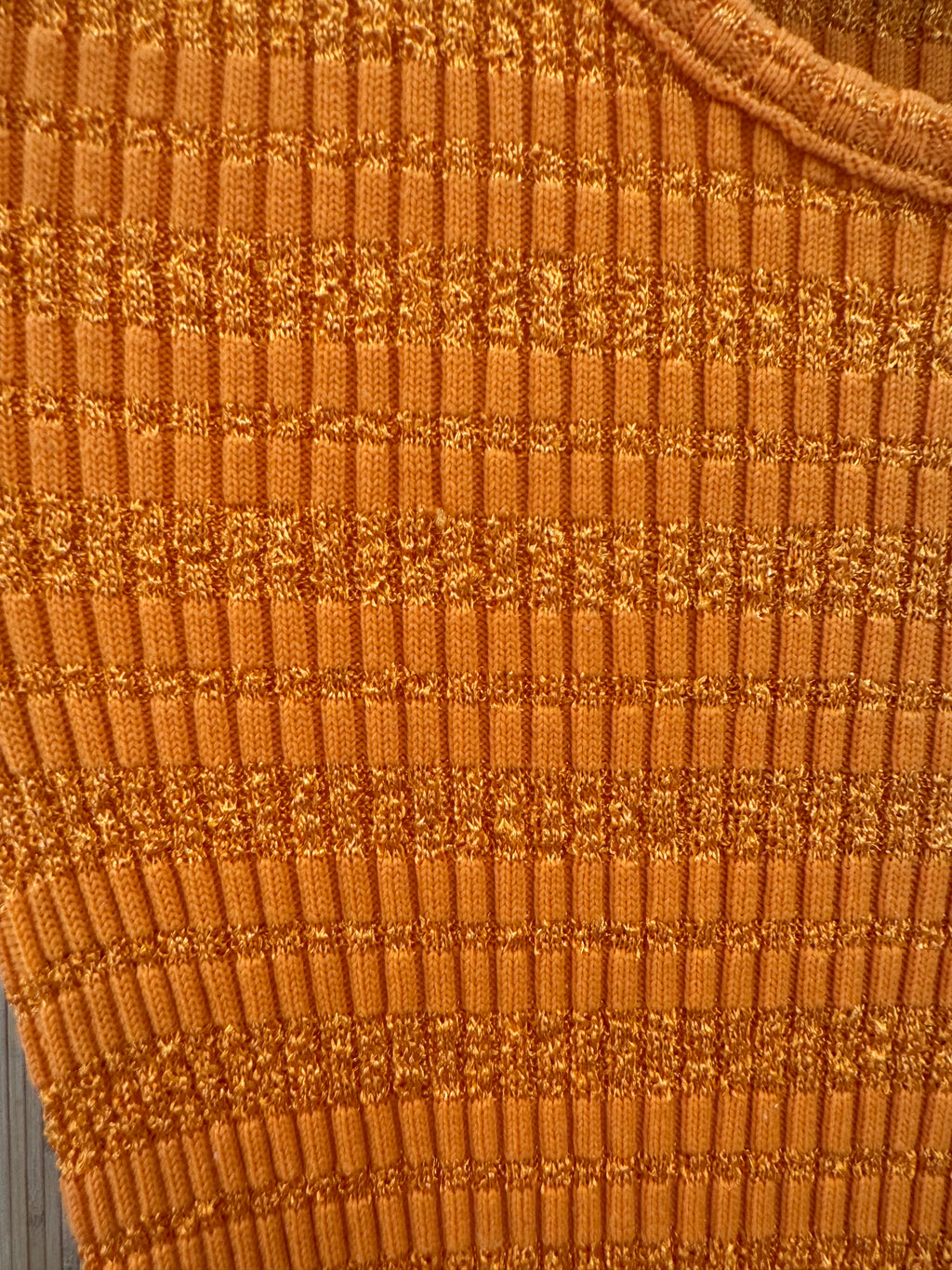 Vintage short sleeve ribbed scoop tee