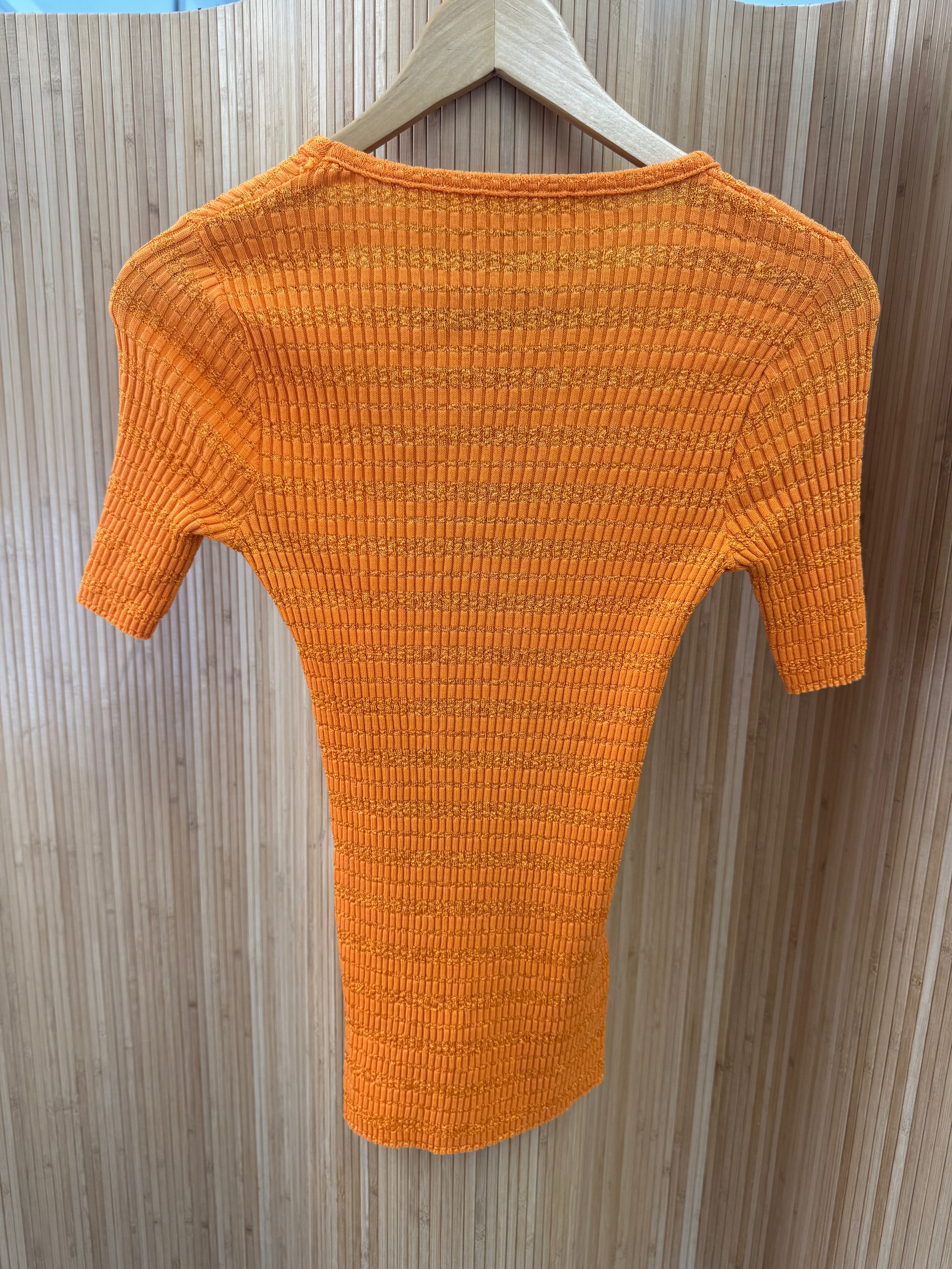 Vintage short sleeve ribbed scoop tee