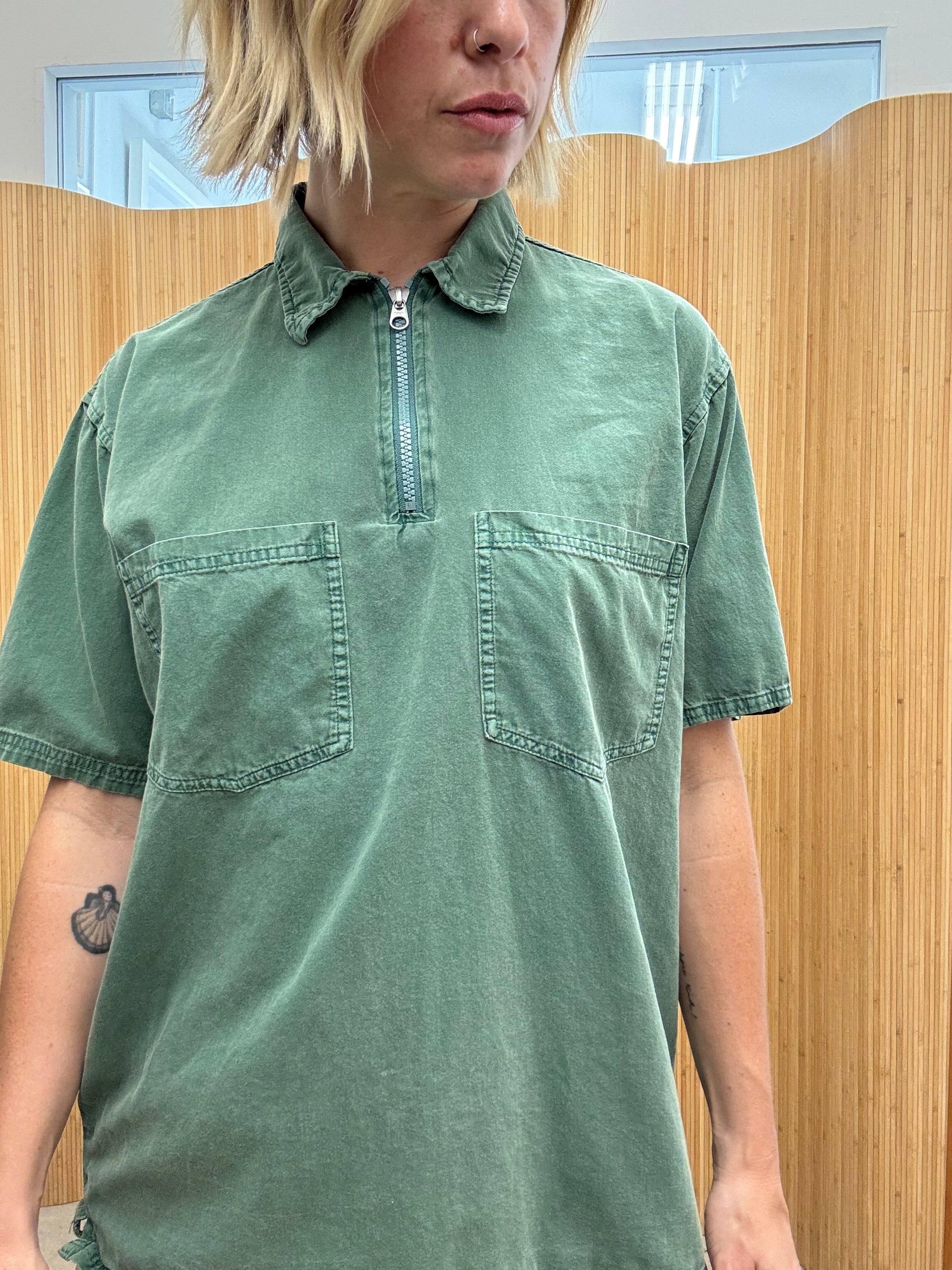 ONLY NY Short-sleeve zip collar shit