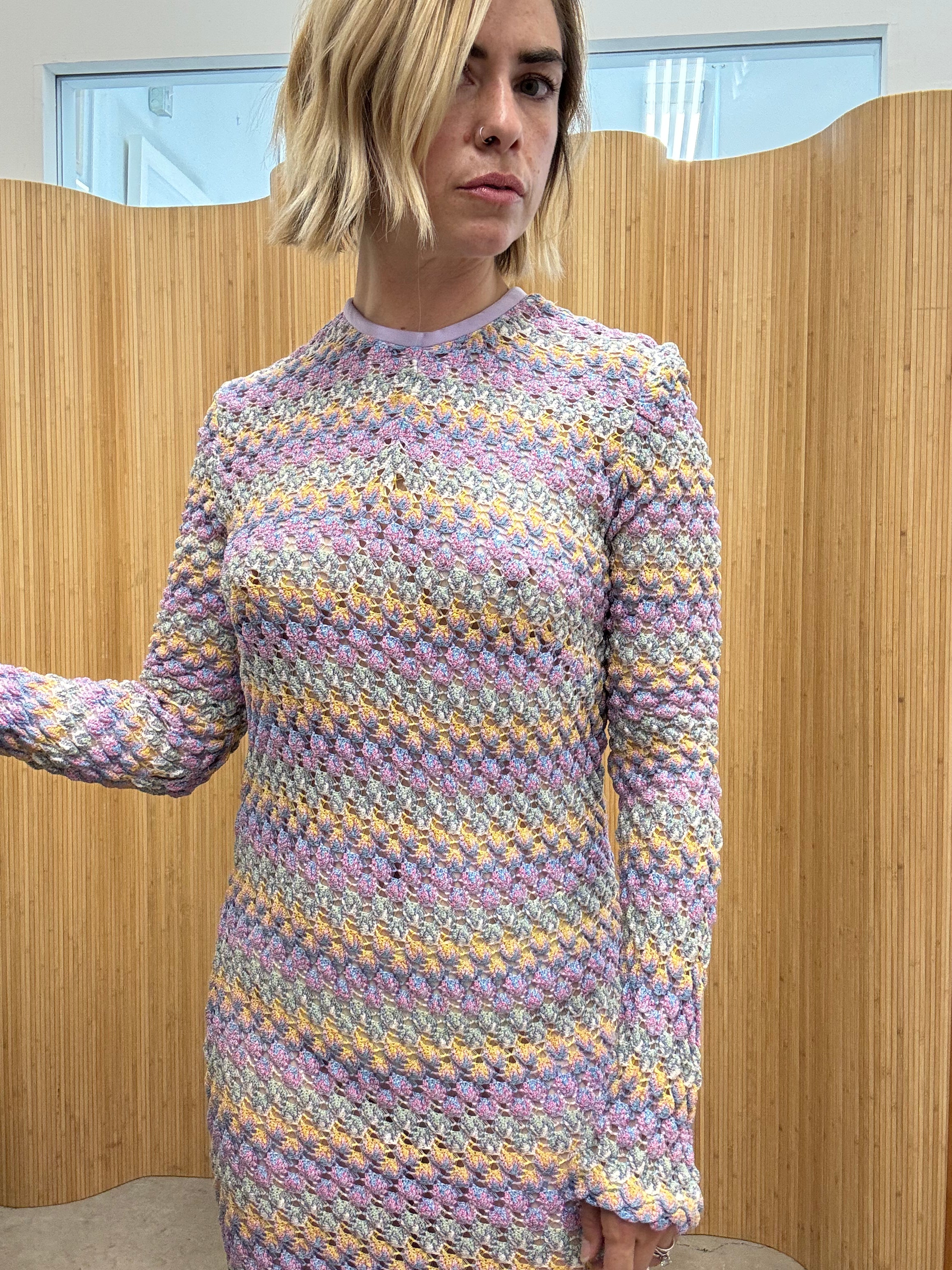 1960s Pastel Crochet Dress – Styled by George Small, New York