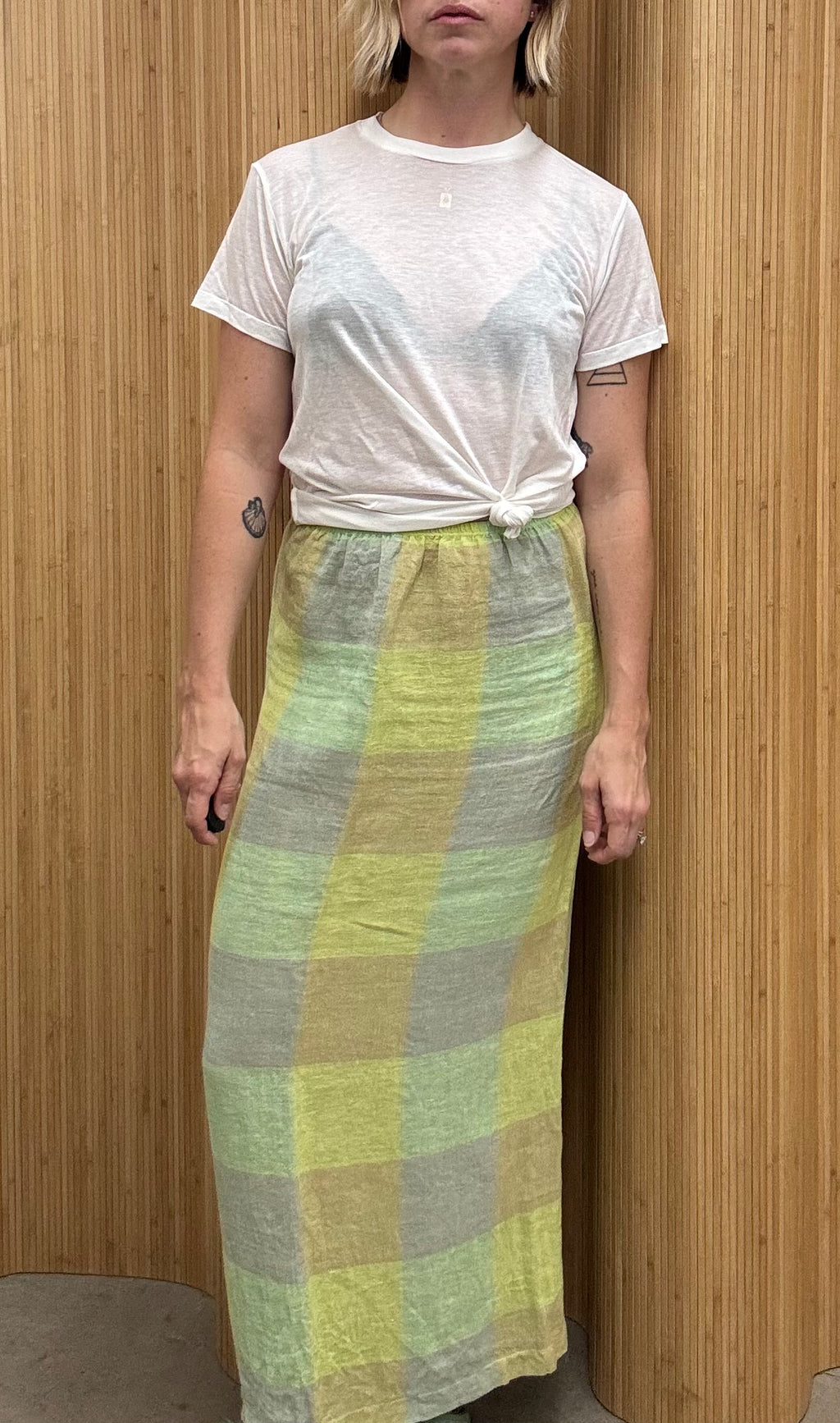Leset Linen Maxi Skirt