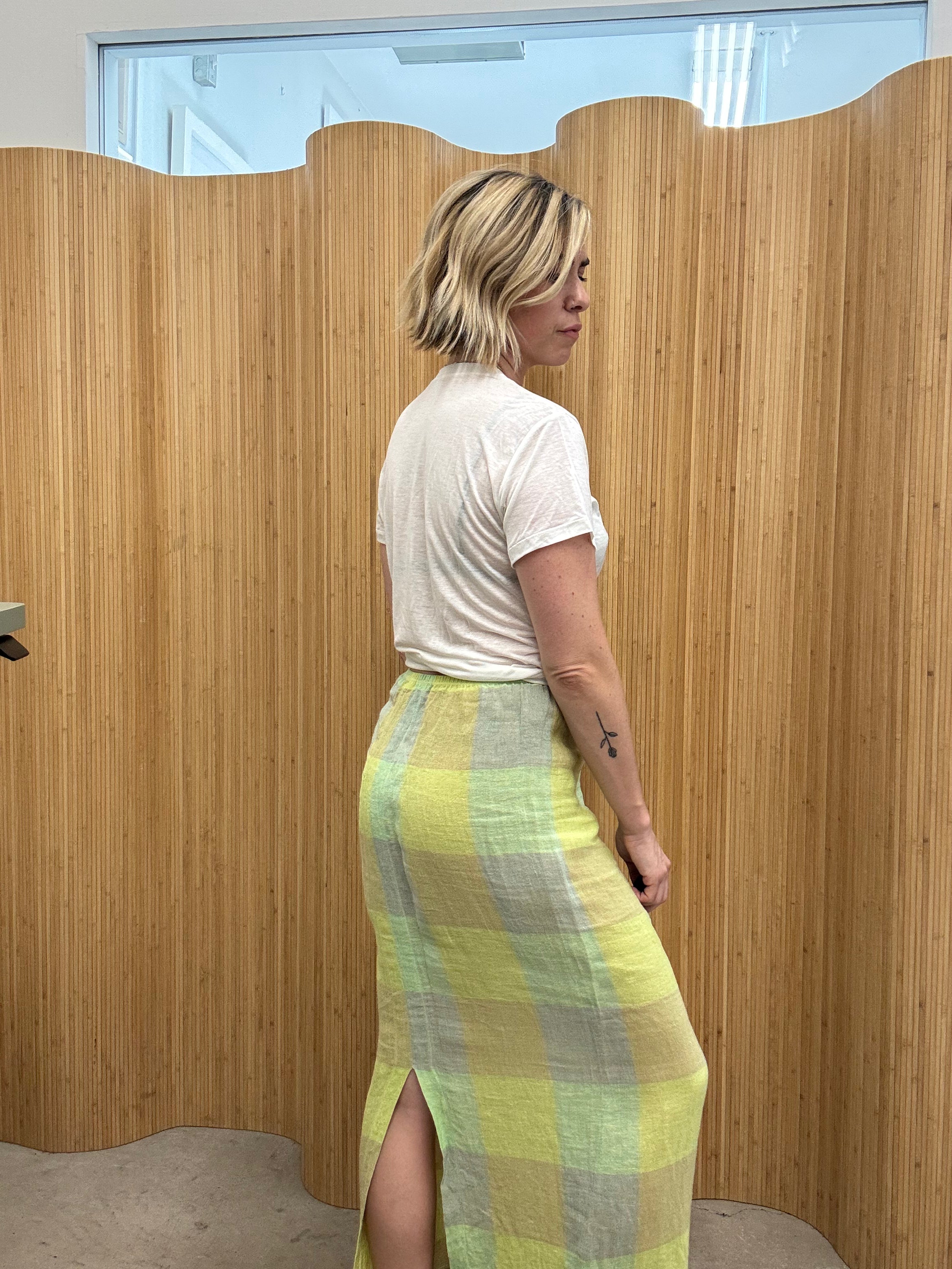 Leset Linen Maxi Skirt